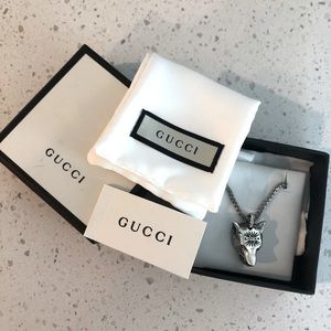 Authentic Limited Edition Gucci Wolf Necklace
